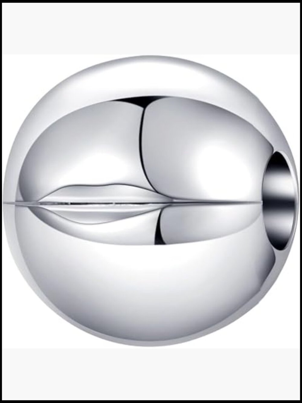 Sterling Silver Round Stopper Clip Charm for Bracelet Spacer Bead